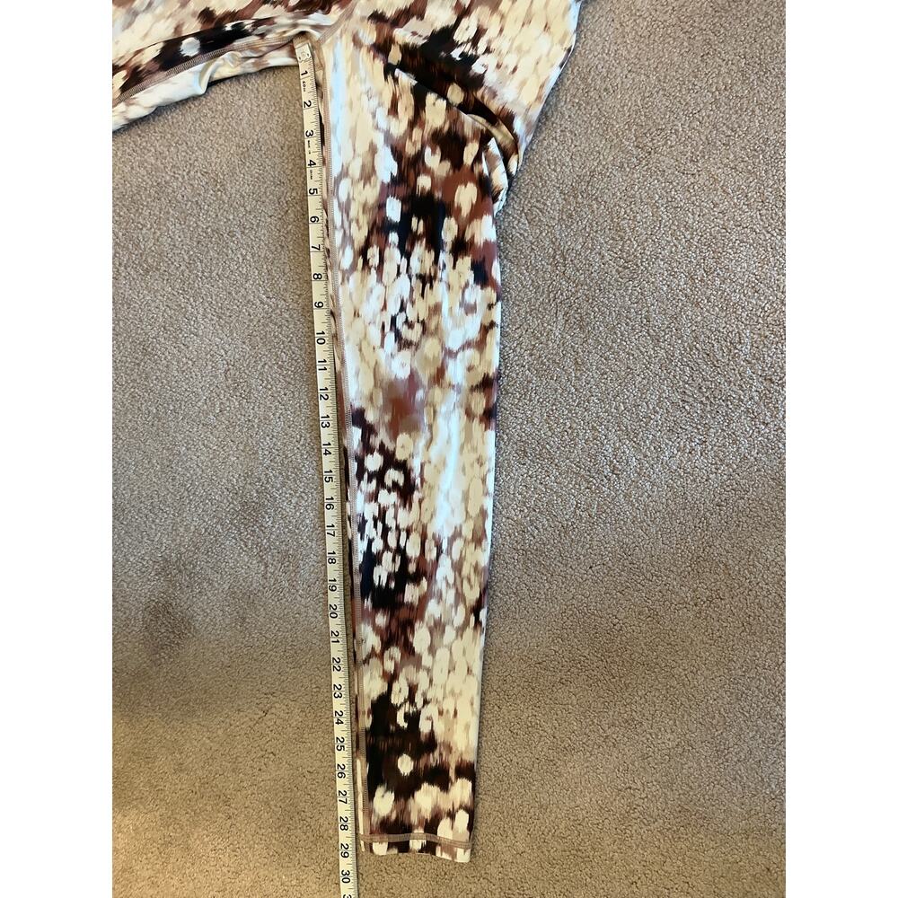 Aerie Offline Crossover Waist Leggings Size S Brown Cream High Rise Full Length - Picture 6 of 6